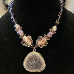 Elegant Purple Beaded Necklace